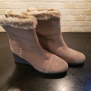 AEROSOLES Attorney Brown Suede Short Boots - NEVER BEEN WORN